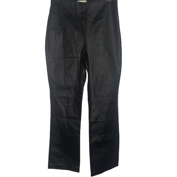 NWOT TUCKERNUCK Ashford Pants Wax Shimmer Kick Ankle Stretch Womens S Black - Picture 1 of 10